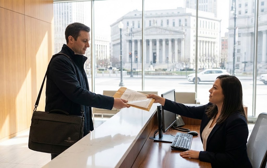 Messenger delivery for time-sensitive legal documents